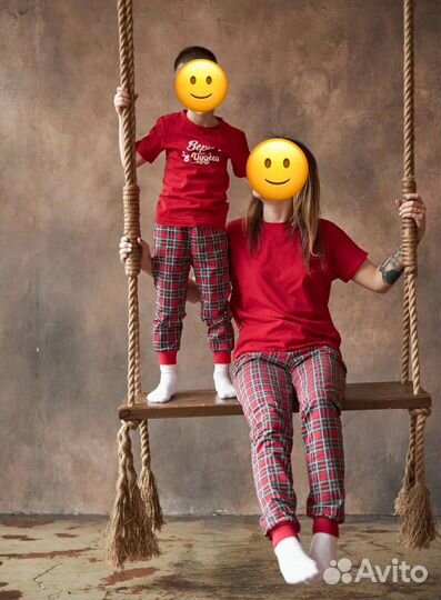 Штаны пижамные Family look