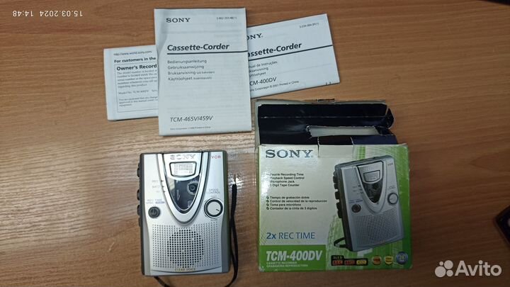 Диктофон-плеер sony TCM-400DV