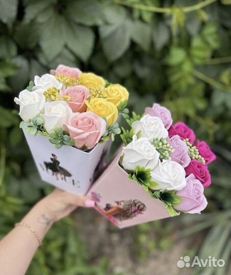 Мыльные розы букеты