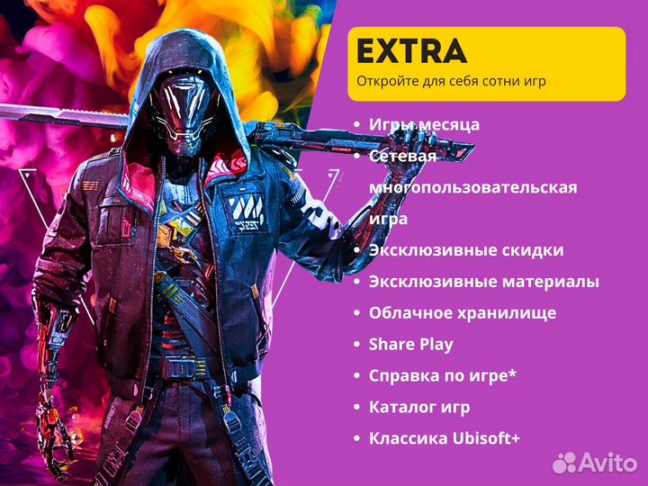 Подписка PS Plus Extra 1 Игры PS4 и PS5