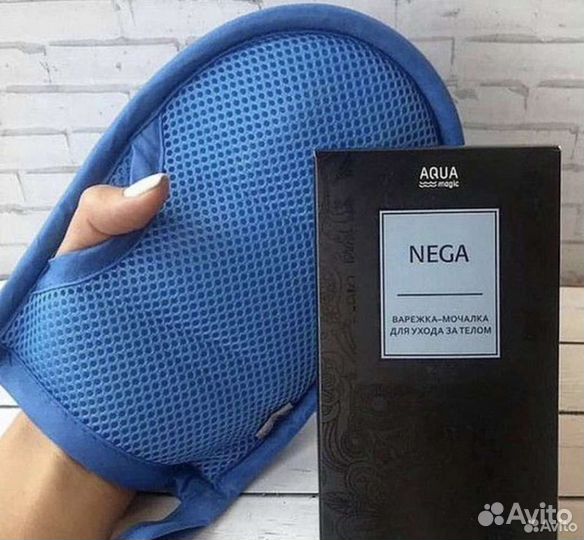 Мочалка варежка Нега гринвей