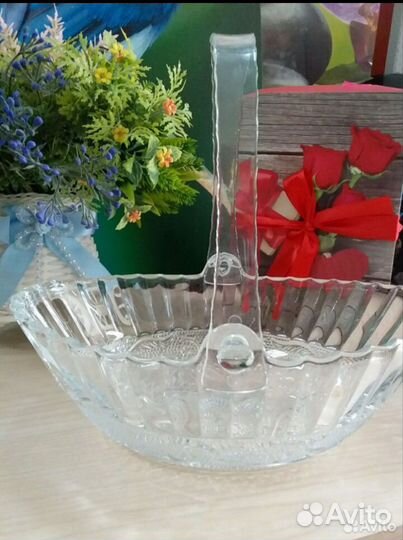 Хрустальная конфетница СССР Ваза для цветов