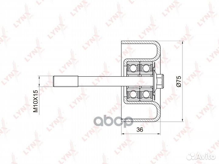 Ролик обводной приводного ремня PB7026 lynxauto