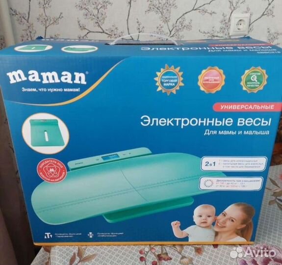 Весы электронные с лотком для новорожденных Maman