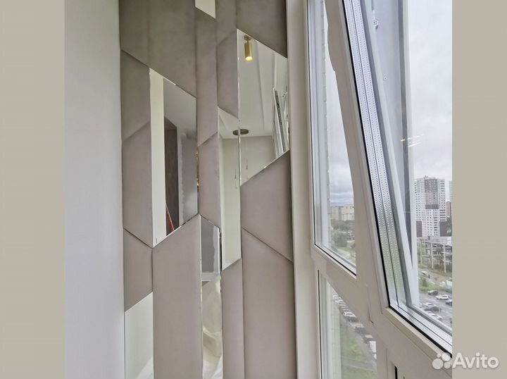 Мягкие стеновые панели лоджия