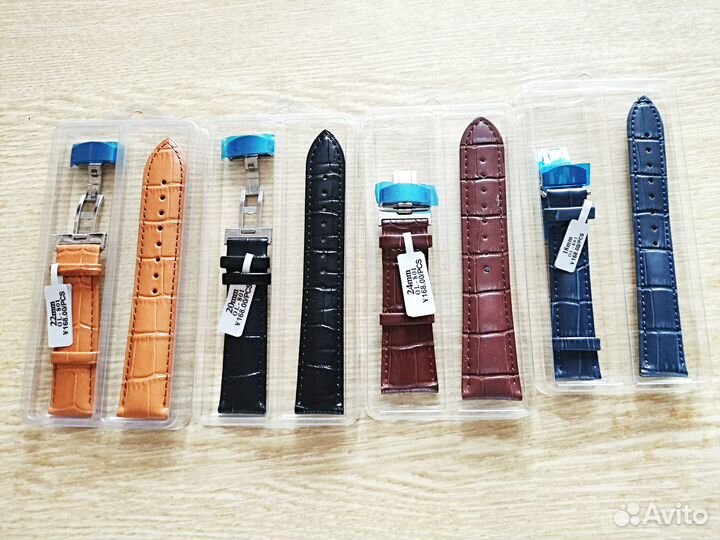 Ремешки кожаные застёжка бабочка