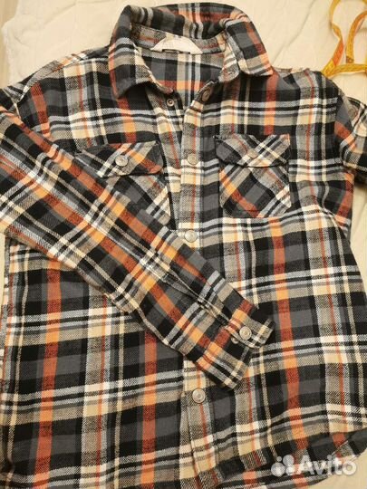 Рубашка вельветовая H&M 134 р
