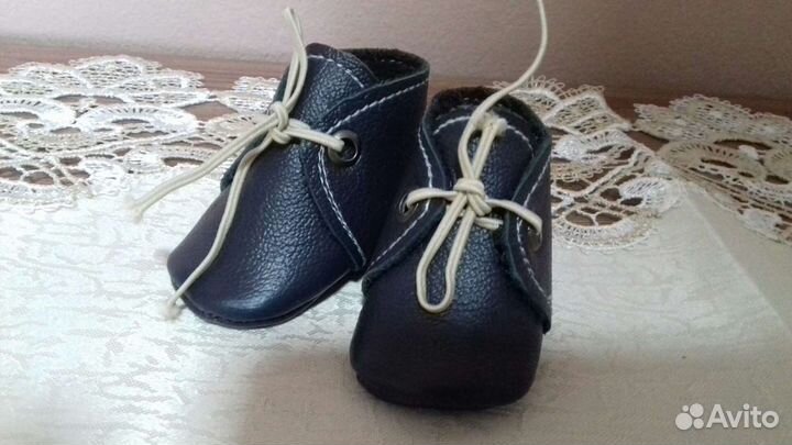 Ботинки на куклу 7см натуральные