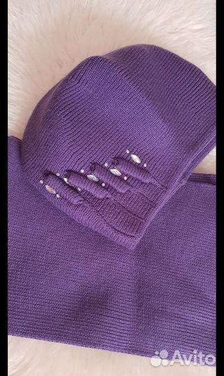 Новый Комплект шапка и шарф женский