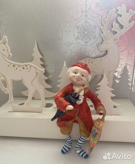 Ватная игрушка Оле Лукойе. Игрушка на елку