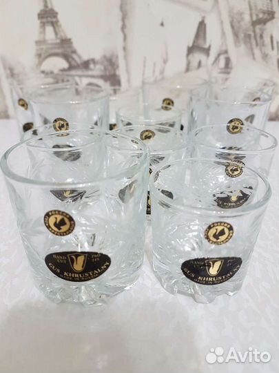 Набор, стопки, хрусталь, 12 шт