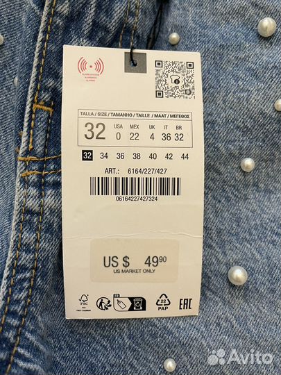 Джинсы Zara 34 новые,оригинал