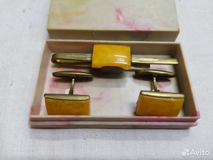 Советские запонки и зажим для галстука (Ч)