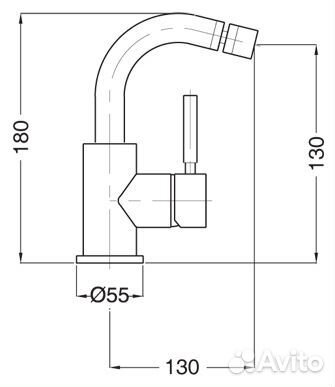 Cezares olimp-BSM2-02-L Смеситель для б