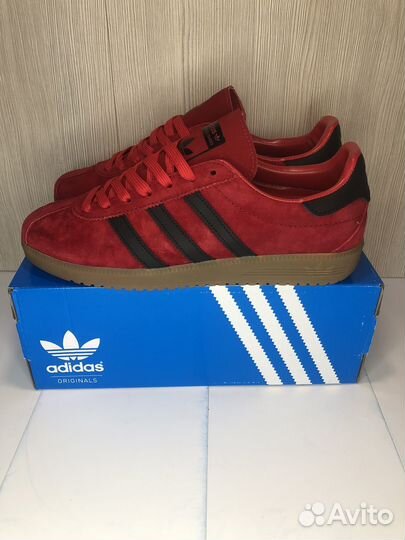 Adidas bermuda red black мужские 41-46 замшевые