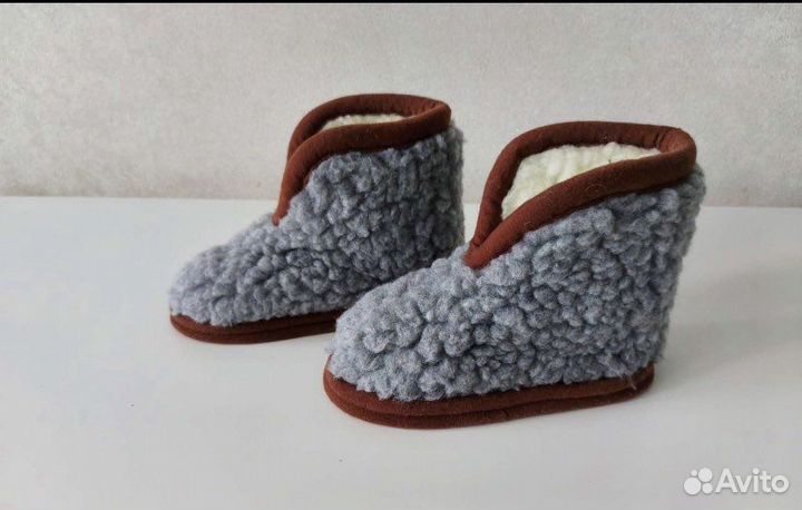 Чуни из овчины детские