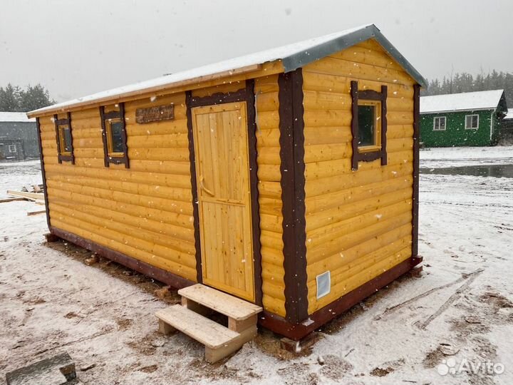 Баня из бревна 6,0 на 2,25 метров