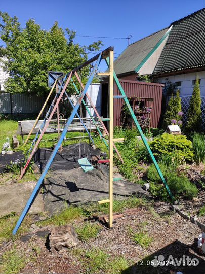 Уличный Детский игровой спортивный комплекс качели