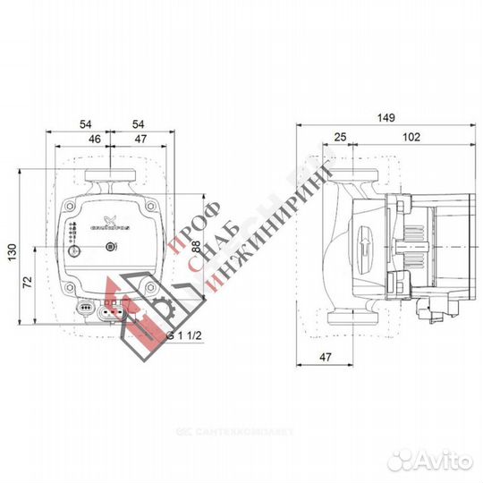 Насос alpha1 L 25-60 130 PN10 1х230В/50 Гц