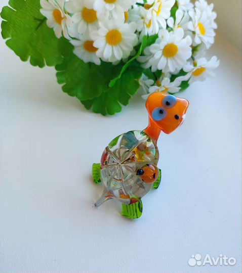 Черепашка стеклянная сувенир