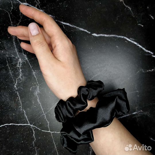 Резинка для волос шелковая комплект 2 штуки