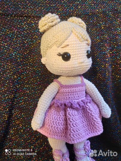 Вязаная кукла ручной работы