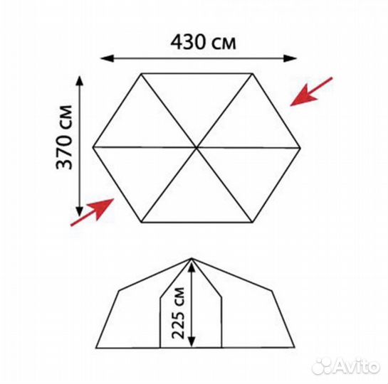 Шатер Tramp Lite Mosquito зеленый новый