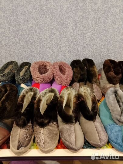 Меховые тапочки