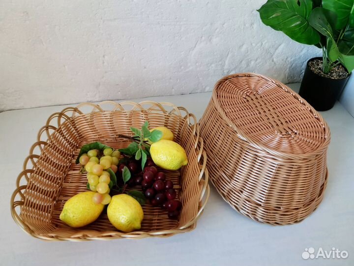 Корзина плетеная для сервировки полиротанг