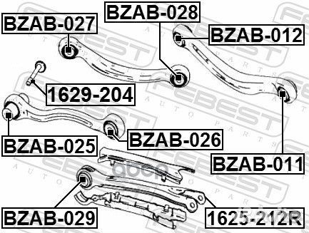 Сайленблок задней подвески chrysler pacifica 20