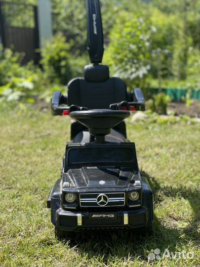 Машинка каталка толокар с ручкой Mercedes-Benz G63