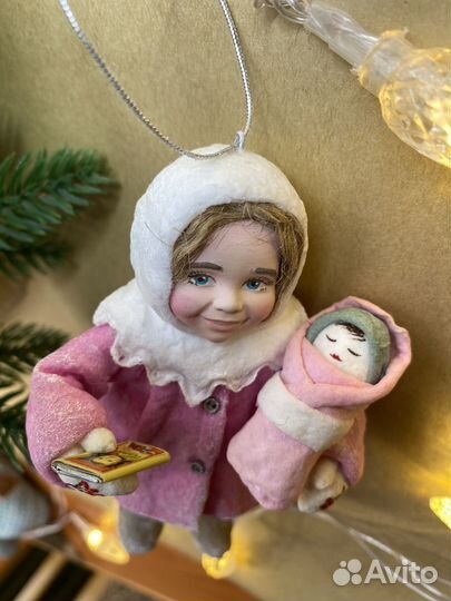 Ватные елочные игрушки