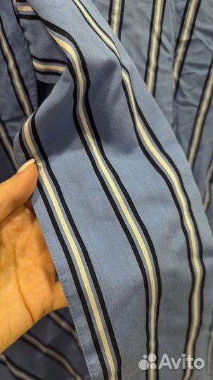 Платье hm в полоску голубое