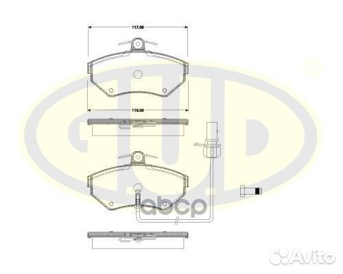 Колодки тормозные дисковые перед GBP063112