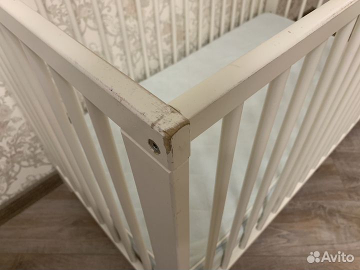 Детская кроватка IKEA Гулливер (+матрас)