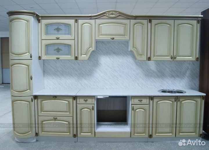 Кухня мдф Селена 60.1 крем патина 3,25 м