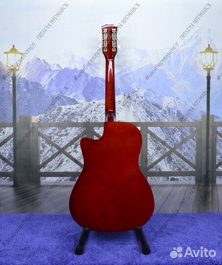 Акустическая гитара (новая) глянцевая, комплект