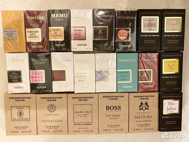 Женская мужская унисекс парфюмерия (тестеры)