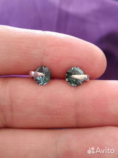 Серебряные серьги с фианитами