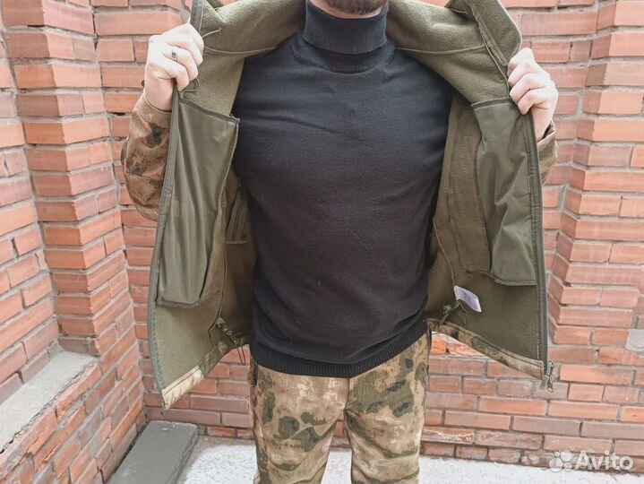 Костюм софт-шелл водонепроницаемый, с флисом