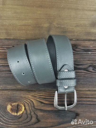 Кожаный ремень двойной / ручной работы