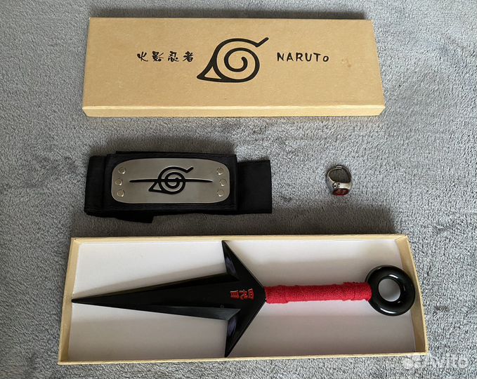 Кунай, повязка и плащ