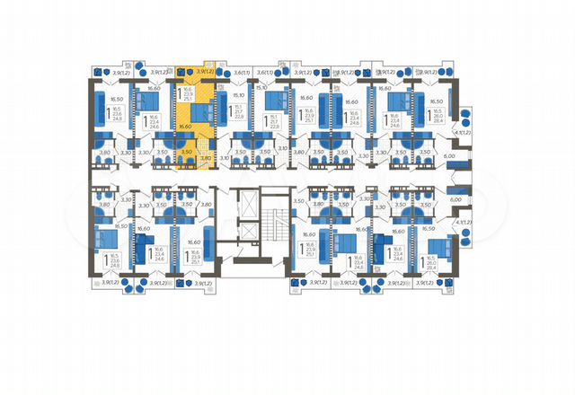 Апартаменты-студия, 25,1 м², 12/12 эт.