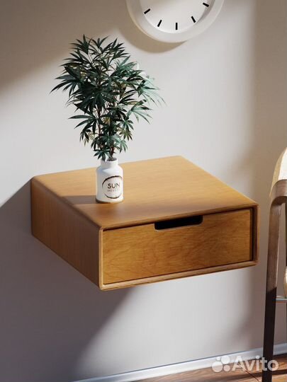 Тумба прикроватная подвесная консоль полка под тв