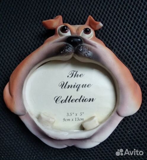 Статуэтки - собака, гномик. Подставка для фото