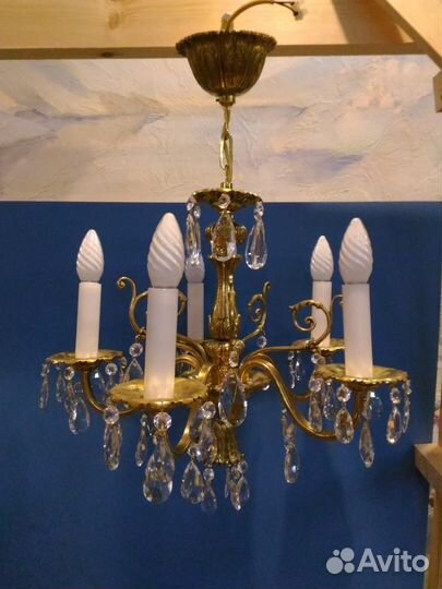 Люстра бронзовая (литая) Preciosa Чехия