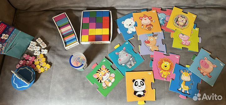 Развивающие деревянные игрушки и пазлы