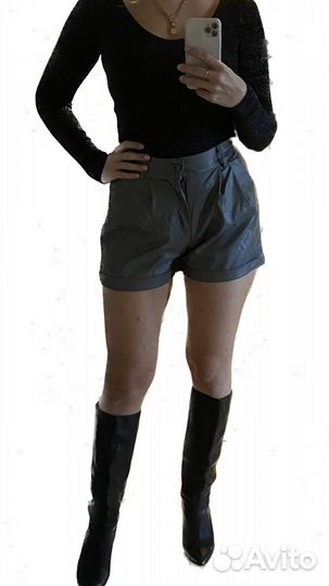 Шорты из экокожи