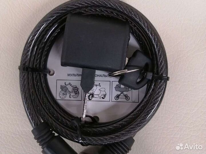 Велозамок с ключами, для велосипеда, самоката, мот