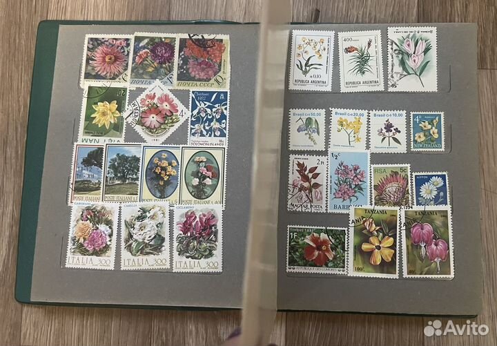 Альбом с марками подборка Растения
